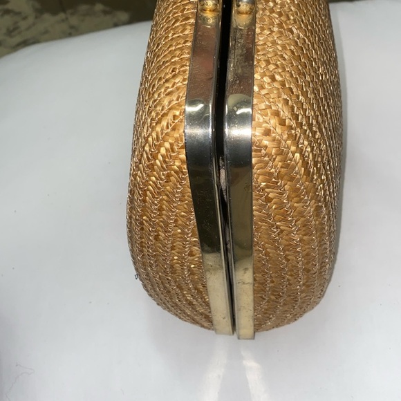 Vintage Pier Giorgio Italy Straw Handbag Metal Handle - Picture 14 of 16